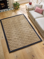 Nina Campbell Natural Diamond  Hand Woven Jute Rug - Image 2 of 5