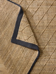Nina Campbell Natural Diamond  Hand Woven Jute Rug - Image 4 of 5