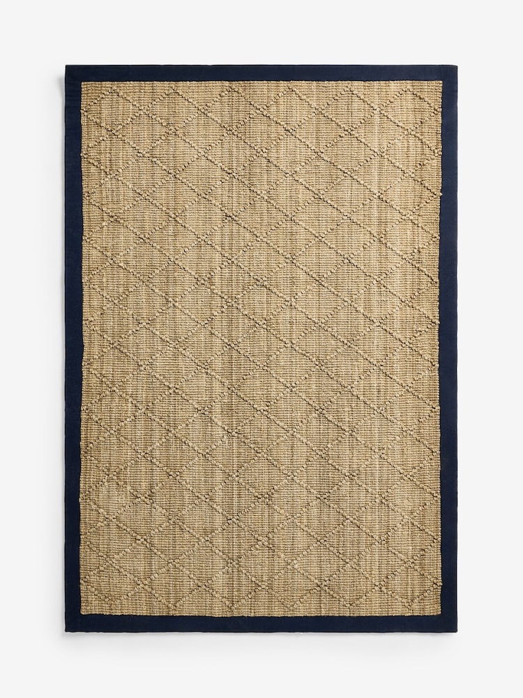 Nina Campbell Natural Diamond  Hand Woven Jute Rug - Image 5 of 5