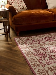 Laura Ashley Rust Brown Earlstone Stripe Hand Knotted Wool Rug - Image 3 of 5
