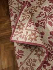 Laura Ashley Rust Brown Earlstone Stripe Hand Knotted Wool Rug - Image 4 of 5