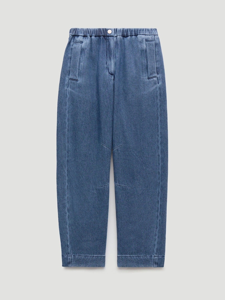 Hush Blue Supersoft Denim Barrel Leg Jeans - Image 5 of 5
