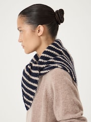 Hush Blue Stripe Triangle Scarf - Image 2 of 4