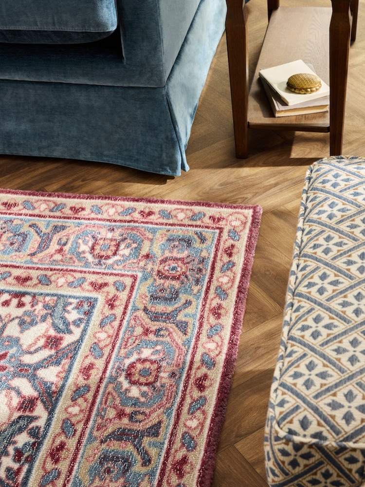 Laura Ashley Red Persian Border Wool Rug - Image 2 of 4 Laura Ashley Red Persian Border Wool Rug - Image 2 of 4