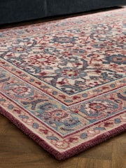 Laura Ashley Red Persian Border Wool Rug - Image 3 of 4