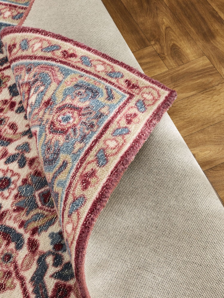 Laura Ashley Red Persian Border Wool Rug - Image 4 of 4 Laura Ashley Red Persian Border Wool Rug - Image 4 of 4