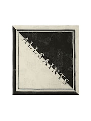 AllSaints Black Script Square Scarf - Image 1 of 4