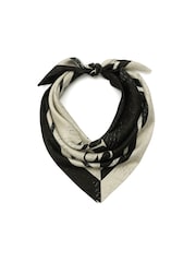 AllSaints Black Script Square Scarf - Image 3 of 4