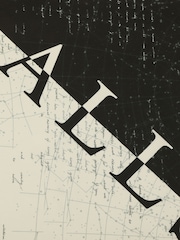 AllSaints Black Script Square Scarf - Image 4 of 4