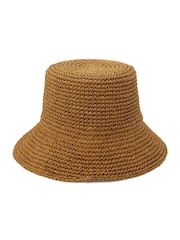 AllSaints Brown Colligiate Straw Cloche Hat - Image 2 of 4