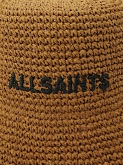 AllSaints Brown Colligiate Straw Cloche Hat - Image 4 of 4