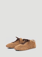 Hush Brown Sadie Stitch Detail Slimline Trainers - Image 4 of 5