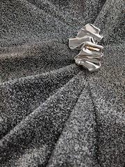Silver Long Sleeve Side Ruched Hardware Mini Dress - Image 5 of 6