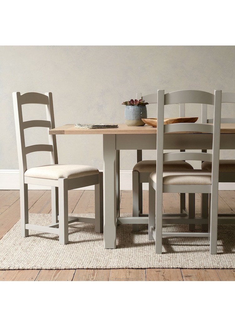 Cotswold Company Dove Grey Chester 4 - 6 Seater Extending Dining Table - Image 1 of 6 Cotswold Company Dove Grey Chester 4 - 6 Seater Extending Dining Table - Image 1 of 6
