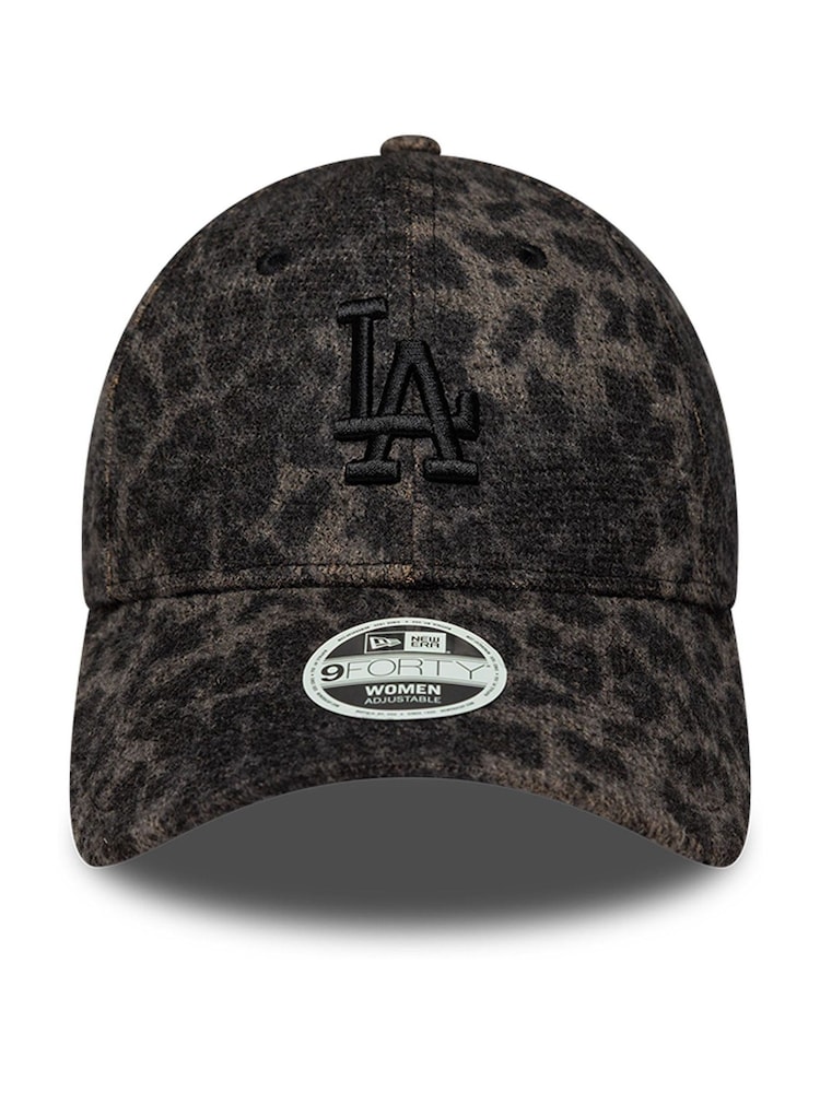 New Era Black Cosy Leopard 9Forty La Dodgers Cap - Image 2 of 5 New Era Black Cosy Leopard 9Forty La Dodgers Cap - Image 2 of 5