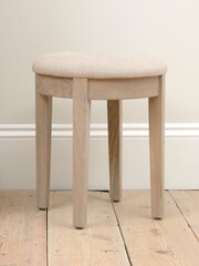 Cotswold Company Smoked Oak Winchcombe Dressing Table Stool - Image 1 of 4