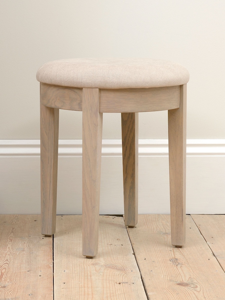 Cotswold Company Smoked Oak Winchcombe Dressing Table Stool - Image 1 of 4
