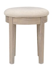 Cotswold Company Smoked Oak Winchcombe Dressing Table Stool - Image 2 of 4