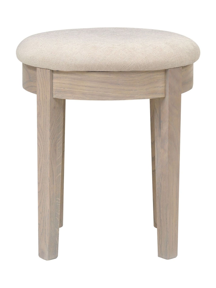 Cotswold Company Smoked Oak Winchcombe Dressing Table Stool - Image 2 of 4
