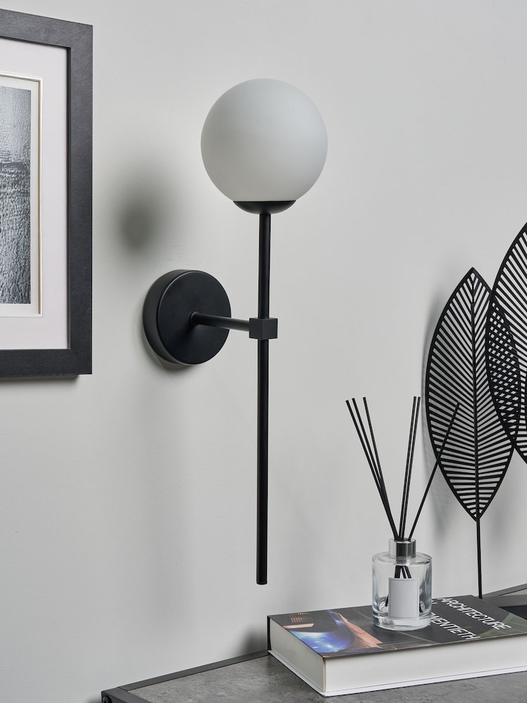 BHS Black USB-C Rechargeable Wall Light - Image 2 of 7