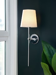 BHS Chrome Alegra USB-C Rechargeable Shaded Wall Light - Image 1 of 7