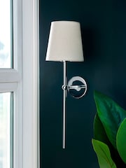 BHS Chrome Alegra USB-C Rechargeable Shaded Wall Light - Image 2 of 7