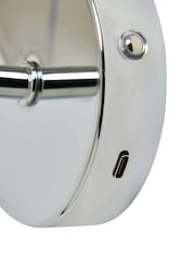 BHS Chrome Alegra USB-C Rechargeable Shaded Wall Light - Image 7 of 7