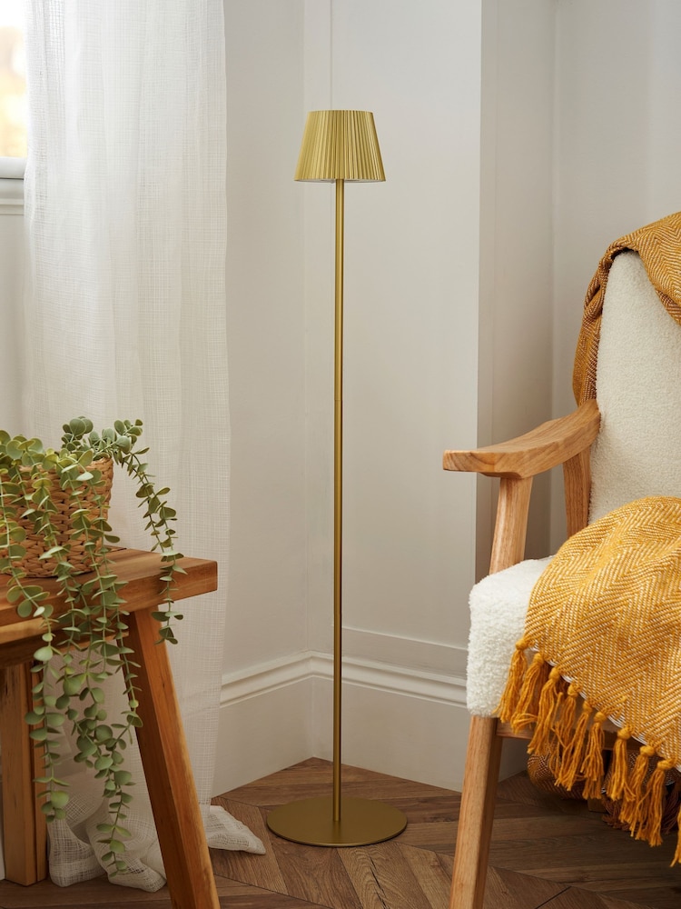 BHS Gold Esther USB-C Rechargeable Floor Lamp - Image 2 of 7
