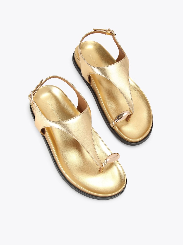 KG Kurt Geiger Gold RIRA Sandals - Image 2 of 4