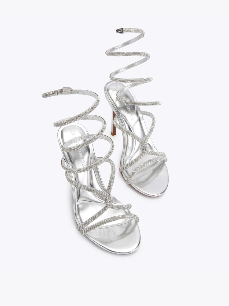 KG Kurt Geiger Silver Sloane Sandals - Image 2 of 4