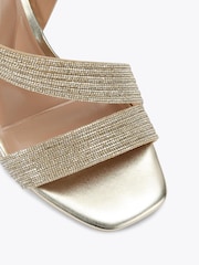 Carvela Gold Gala Block Jewel Wide Fit Sandals - Image 4 of 4