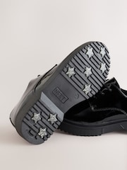 Black Patent Wide Fit (G) School Lace up Chunky Shoes - Image 5 of 5