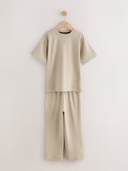 Grey/Stone/Black Short Sleeve Jogger Pyjamas 3 Pack (3-16yrs) - Image 3 of 7