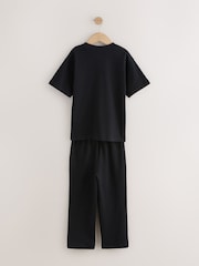 Grey/Stone/Black Short Sleeve Jogger Pyjamas 3 Pack (3-16yrs) - Image 5 of 7