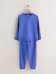 Blue/Black/Green Side Stripe Long Sleeve Jogger Pyjamas Set 3 Pack (3-16yrs) - Image 3 of 9