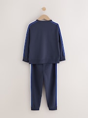 Blue/Black/Green Side Stripe Long Sleeve Jogger Pyjamas Set 3 Pack (3-16yrs) - Image 5 of 9