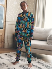 Multi Graffiti Single Jogger Pyjamas (3-16yrs) - Image 1 of 9