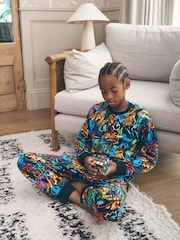 Multi Graffiti Single Jogger Pyjamas (3-16yrs) - Image 2 of 9