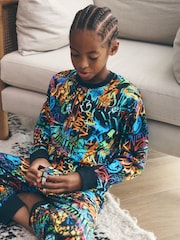 Multi Graffiti Single Jogger Pyjamas (3-16yrs) - Image 4 of 9