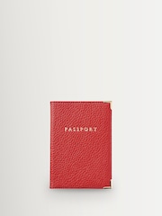 Aspinal of London Red Plain Passport Cover Wallet - Image 1 of 3