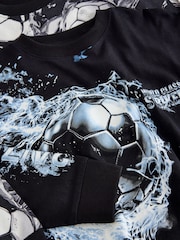 Black/Silver Football - Pyjama à manches longues 2 Pack (3-16ans) - Image 5 de 6
