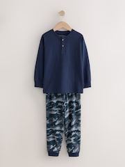 Green/Grey/Blue Camo Long Sleeve Pyjamas 3 Pack (3-16yrs) - Image 3 of 7