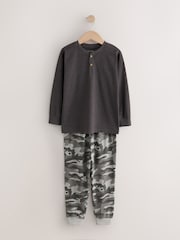 Green/Grey/Blue Camo Long Sleeve Pyjamas 3 Pack (3-16yrs) - Image 5 of 7