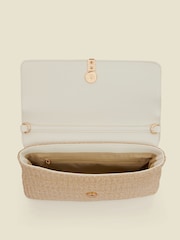 Sosandar Natural Raffia Clutch With Tassel Bag - Image 4 of 5
