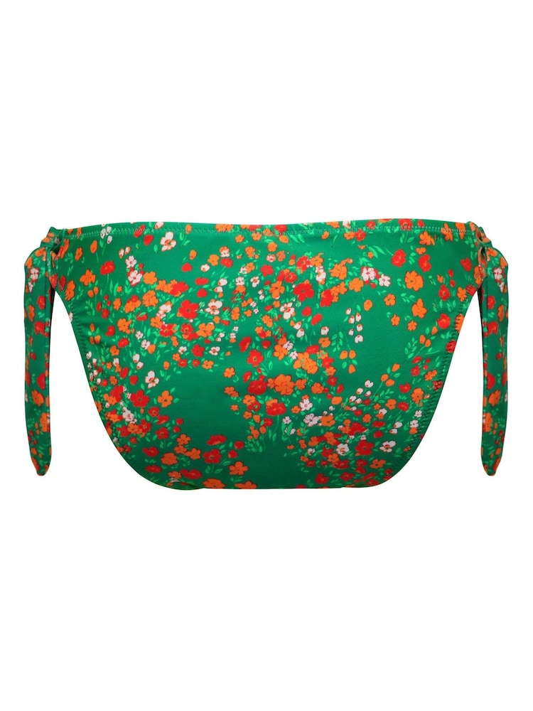 Pour Moi Green Ditsy Tie Side Rosa Cove Bikini Bottoms - Image 5 of 5