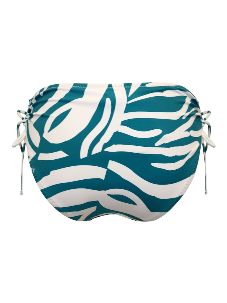 Pour Moi Teal/White Adjustable Madrid Bikini Bottoms - Image 4 of 4 Pour Moi Teal/White Adjustable Madrid Bikini Bottoms - Image 4 of 4