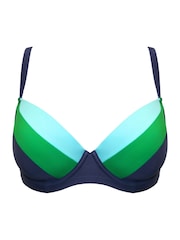 Темно-синий/Зеленый - Бикини-топ Pour Moi Palm Springs - Изображение 3 4