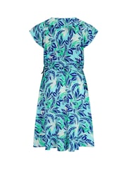 Pour Moi Blue Penny Frill Wrap Woven Beach Dress - Image 5 of 5