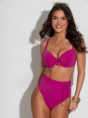 Pour Moi Pink High Waist Madrid Bikini Bottoms - Image 1 of 4