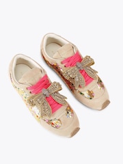 Kurt Geiger London Gold Islington Bow Trainers - Image 3 of 5